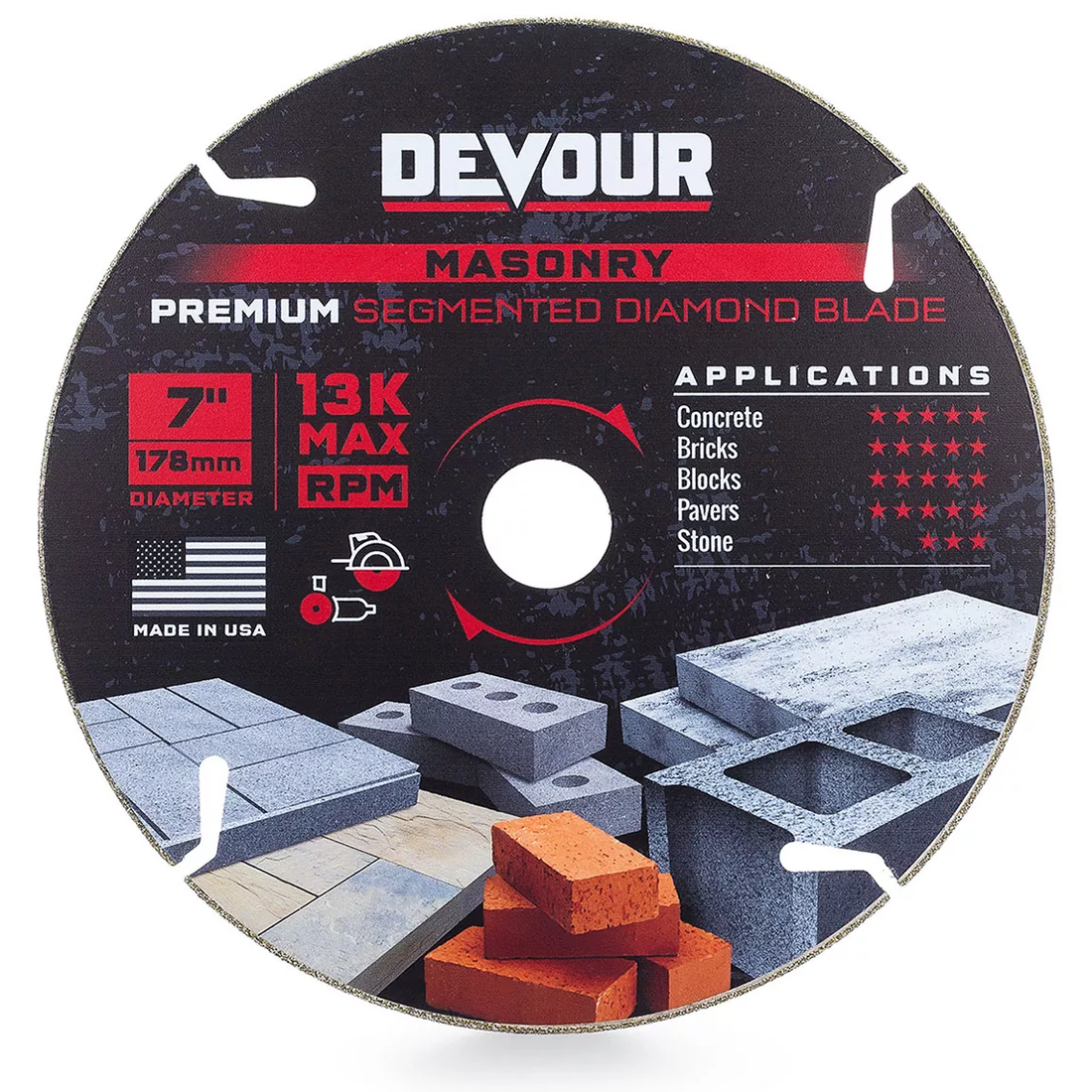 PREMIUM Masonry Segmented Rim Diamond Blades