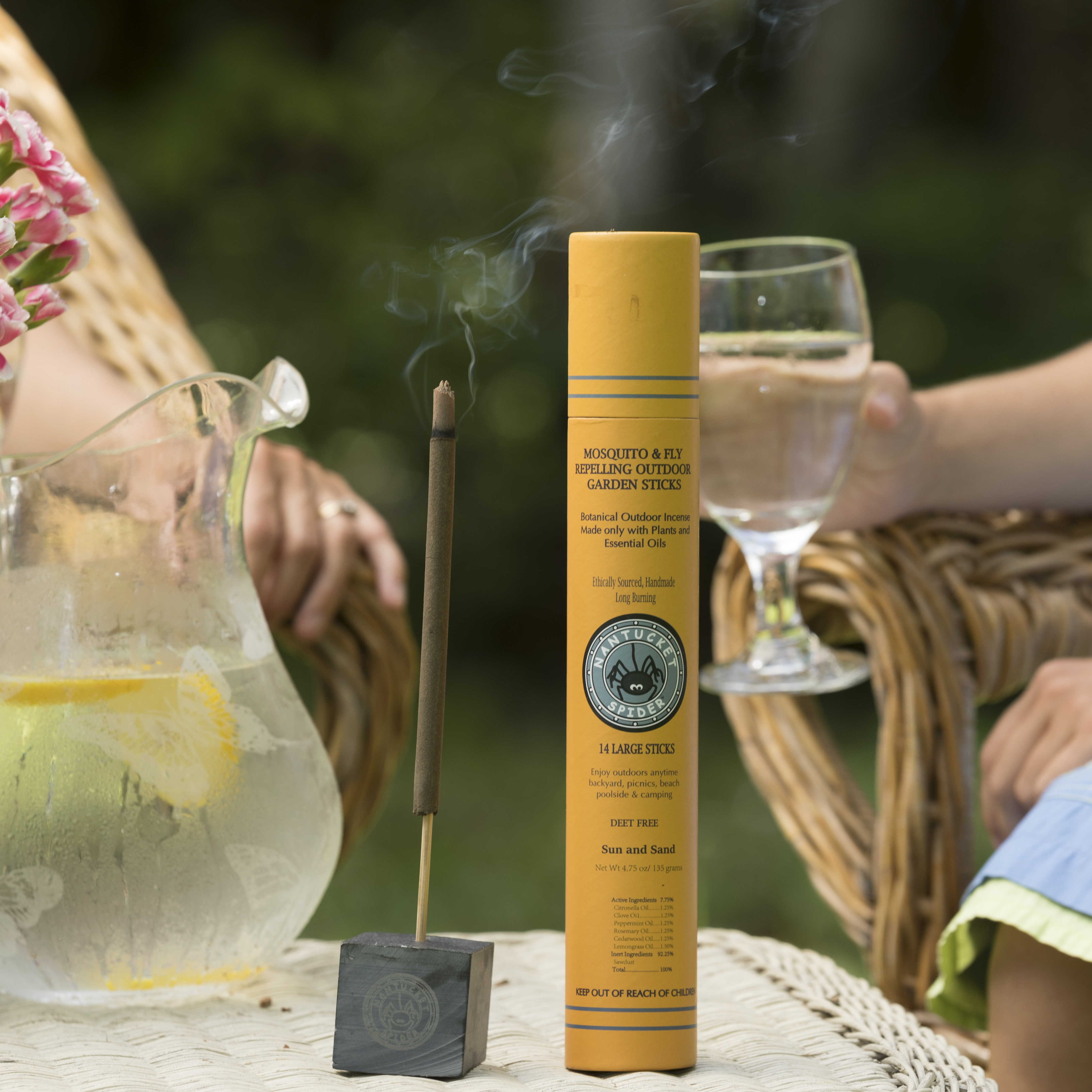 Mosquito & Fly Repellent Outdoor Garden Incense Sticks (14 Stick Tube)