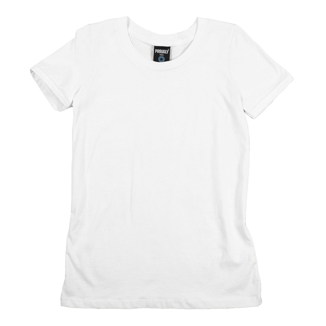 Women's White Cotton Crewneck T-Shirt