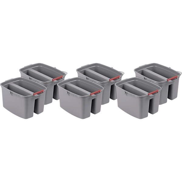 Rubbermaid 19 QT Double Pail - 4.75 Gal - Gray - 6/Carton