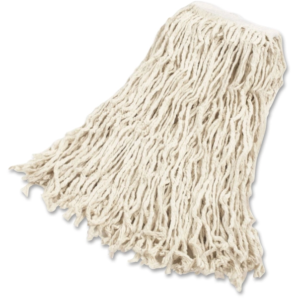 Rubbermaid Commercial 1" Cotton Wet Mop - White - 12/Carton