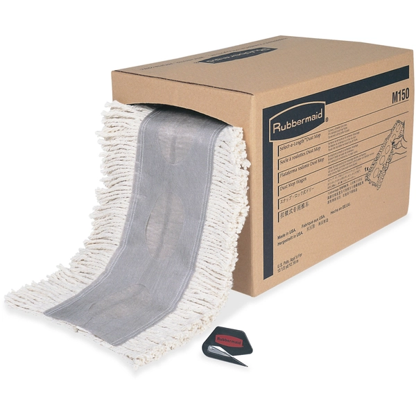 Rubbermaid Commercial Dust Mop - 5" x 40" - Cotton - 1 Carton