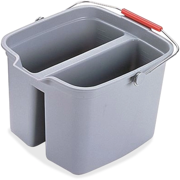 Rubbermaid Double Pail - 4.25 gal - Gray - 6/Carton