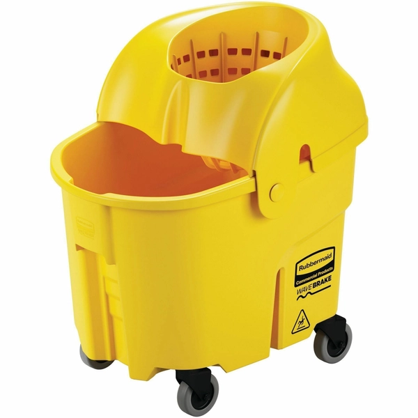 Rubbermaid WaveBrake 35 QT Bucket & Wringer - 8.75 gal - Yellow - 1 / Carton