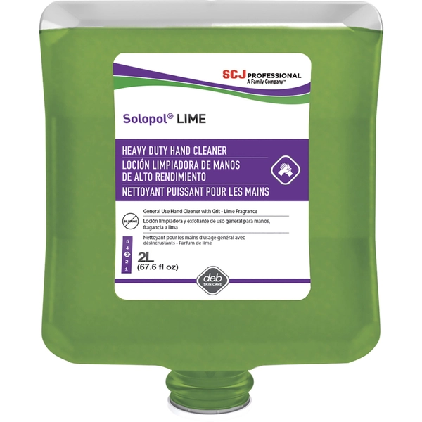 SC Johnson Solopol Hand Wash - Lime Scent - 2.11 qt - Heavy-Duty Grease & Oil Remover
