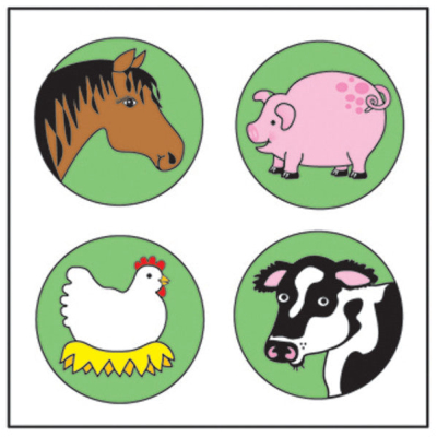 SHAPES ETC. Incentive Stickers - Farm Animal