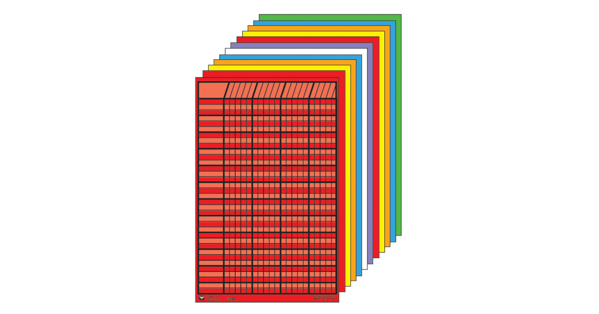 Made In USA | SHAPES ETC. Small Chart - Set of 12