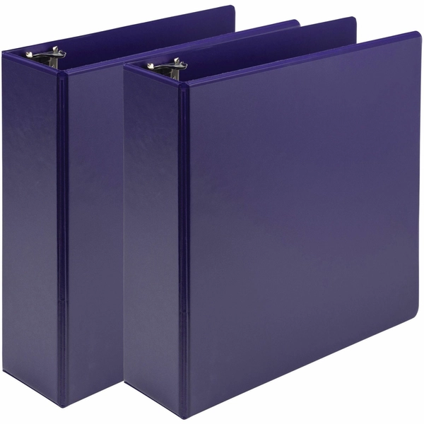 Samsill Plant-Based 3" View Binder - 8.5" x 11" - Purple - Recycled