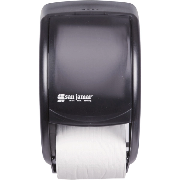 San Jamar Duett Bath Tissue Dispenser - 2 Roll - 1.62" Dia - Black