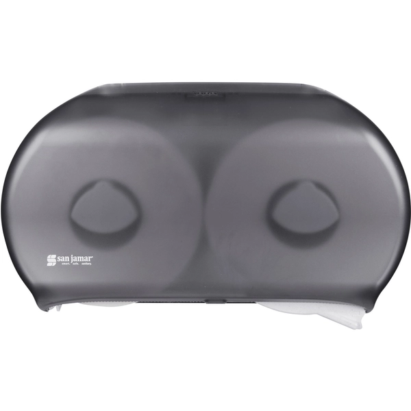San Jamar Jumbo Bath Tissue Dispenser - 2 Roll - 9" Diameter - Wall Mountable - Pearl Black