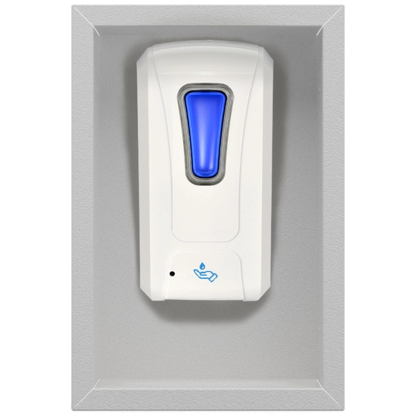Semi-Recessed-Hand Sanitizer Dispenser-Steel-Beige