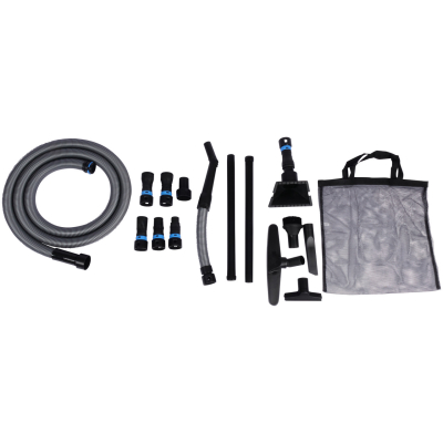Seven Piece Quick Click Adapter Set with 10 ft. 1.25 Inch Hose and Complete Accessory Kit