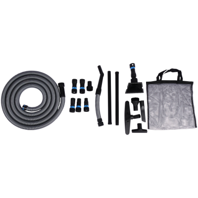 Seven Piece Quick Click Adapter Set with 20 ft. 1.25 Inch Hose and Complete Accessory Kit