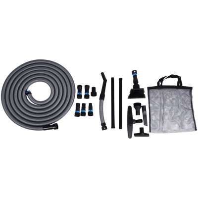 Seven Piece Quick Click Adapter Set with 30 ft. 1.25 Inch Hose and Complete Accessory Kit