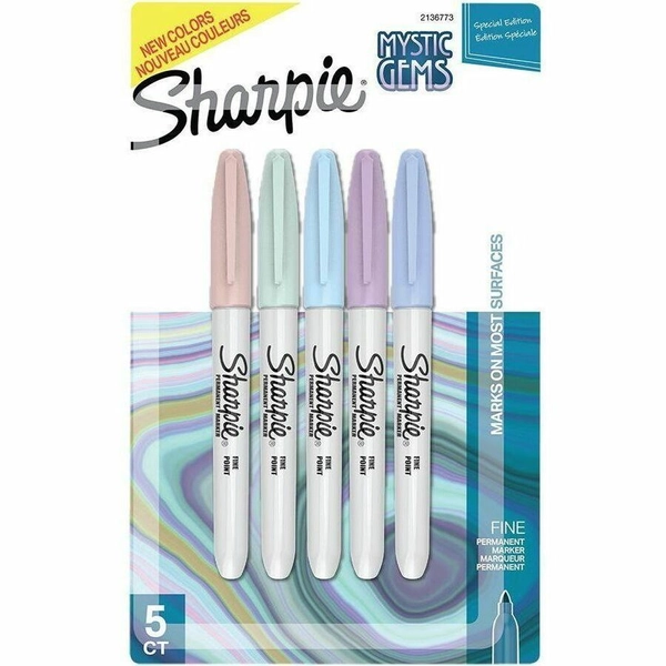Sharpie Mystic Gems Permanent Markers - Fine Point - Assorted - 5 Pack