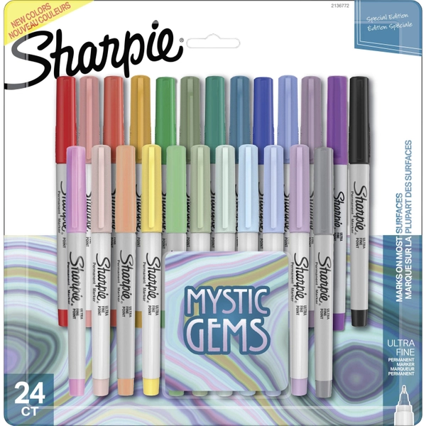 Sharpie Mystic Gems Ultra Fine Permanent Markers - 24 Pack