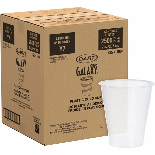 Solo 7 oz Translucent Plastic Cold Cups - 100/Bag