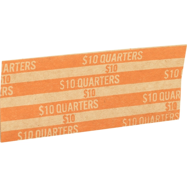 Sparco Coin Wrappers - 1000 Wraps, $10 in 25¢ Coins, Kraft, Orange