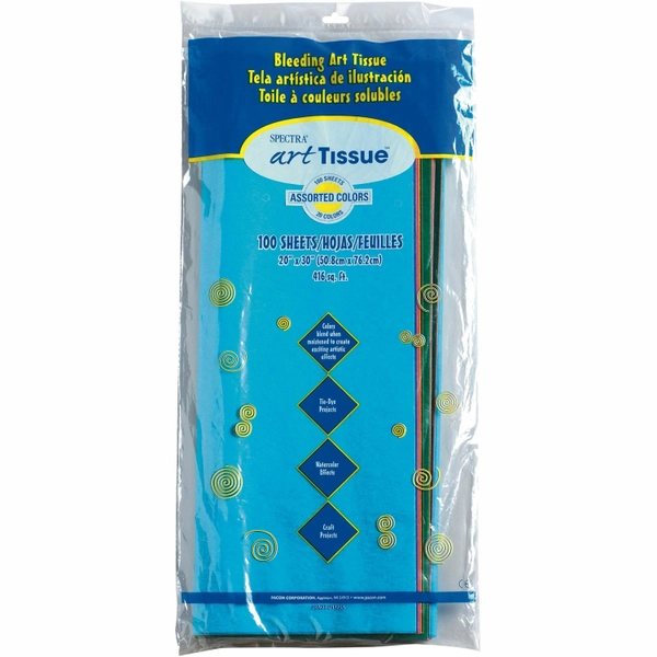Spectra Art Tissue Paper - 20" x 30" - Assorted - 100 Pack