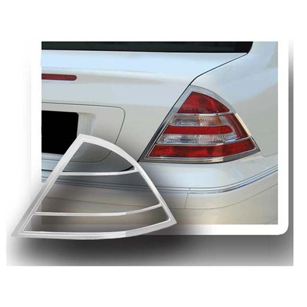 TL23081 Chrome Plated ABS plastic Tail Light Bezels 2 Pc QAA