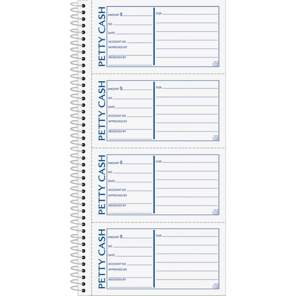 TOPS Duplicate Petty Cash Book - Wire Bound - 2 Part - Carbonless - 2.75" x 5" - 1 Each
