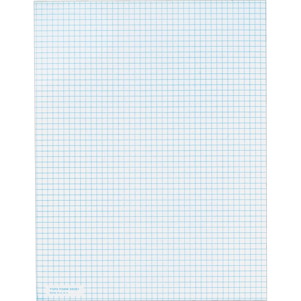 TOPS Graph Pad - 50 Sheets - 8.5" x 11" - White