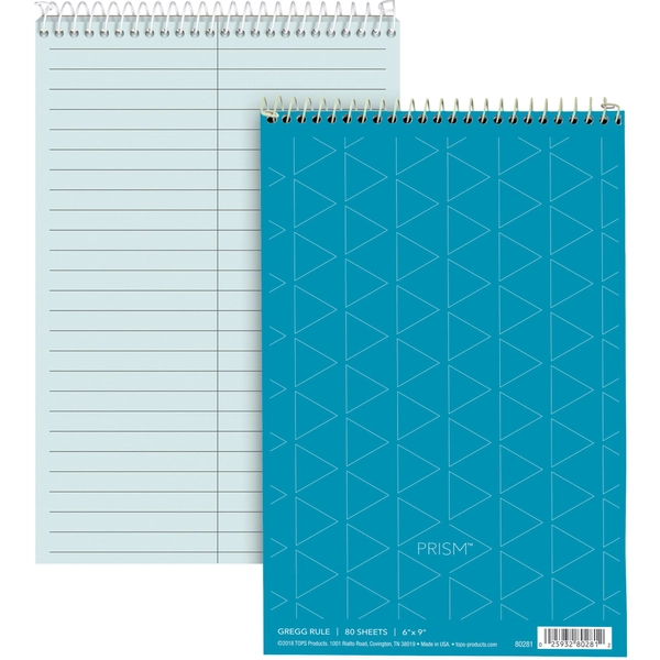 TOPS Prism Steno Books - 80 Sheets, 6" x 9", Blue, 4 Pack