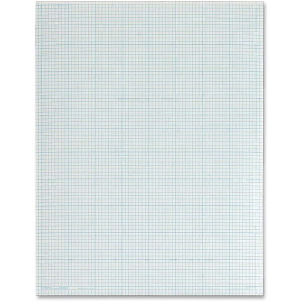 TOPS Quad Ruling Cross Section Pad - 50 Sheets - 8.5" x 11" - Dual Sided - White