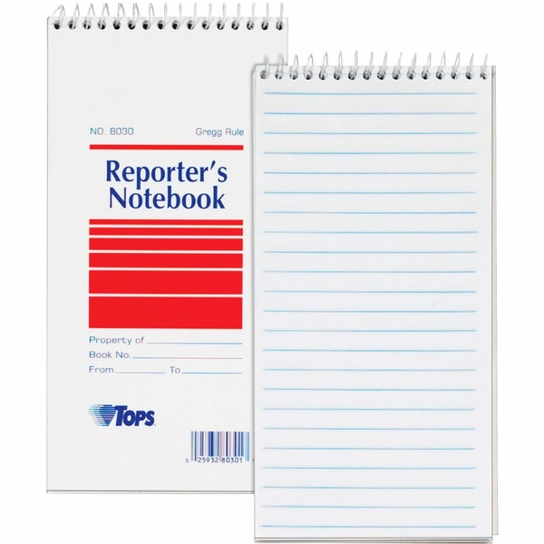TOPS Reporter Notebooks - 70 Sheets - 4" x 8" - 12 Pack