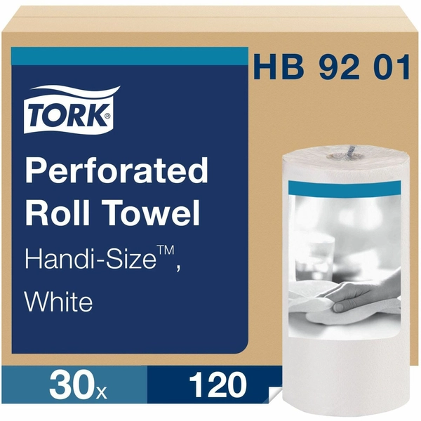 TORK Perforated Roll Paper Towels - White - 30/Carton