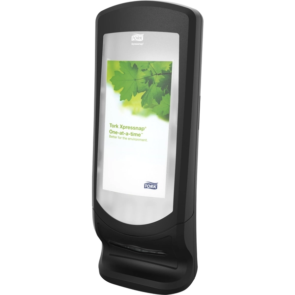 TORK Xpressnap Black Napkin Dispenser - 24.5"H x 9.3"W x 9.3"D - 1 Each