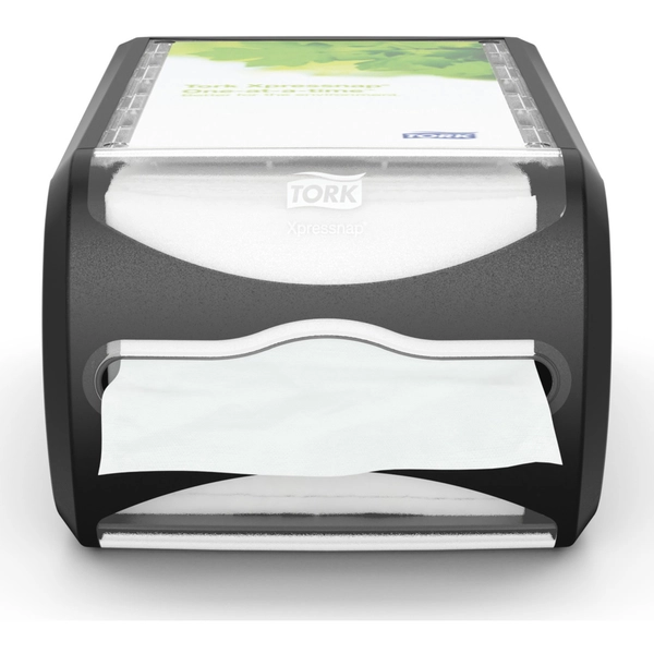 TORK Xpressnap Black Napkin Dispenser - 5.7" H x 7.5" W x 12.1" D - 1 Each