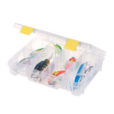 PLANO 4-Compartment Box w/Tab – Clear Yellow
