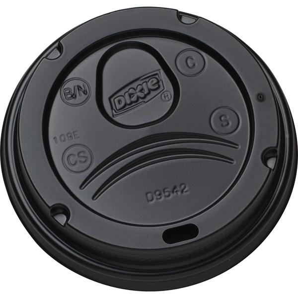Dixie Dome Hot Cup Lid - Black - 100/Pack