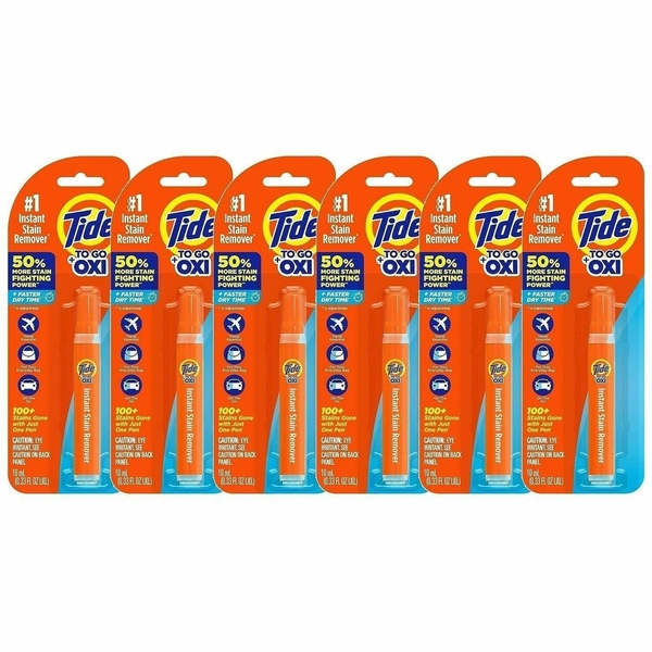Tide To Go Stain Remover Pen - 0.34 oz - Orange - 6 Pack