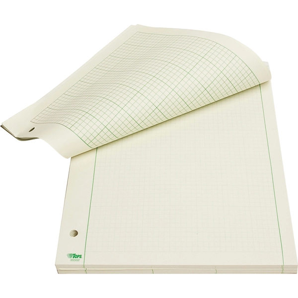 TOPS Engineering Computation Pad, 200 Sheets, 8.5" x 11", Green, Ruled, 1 Pad