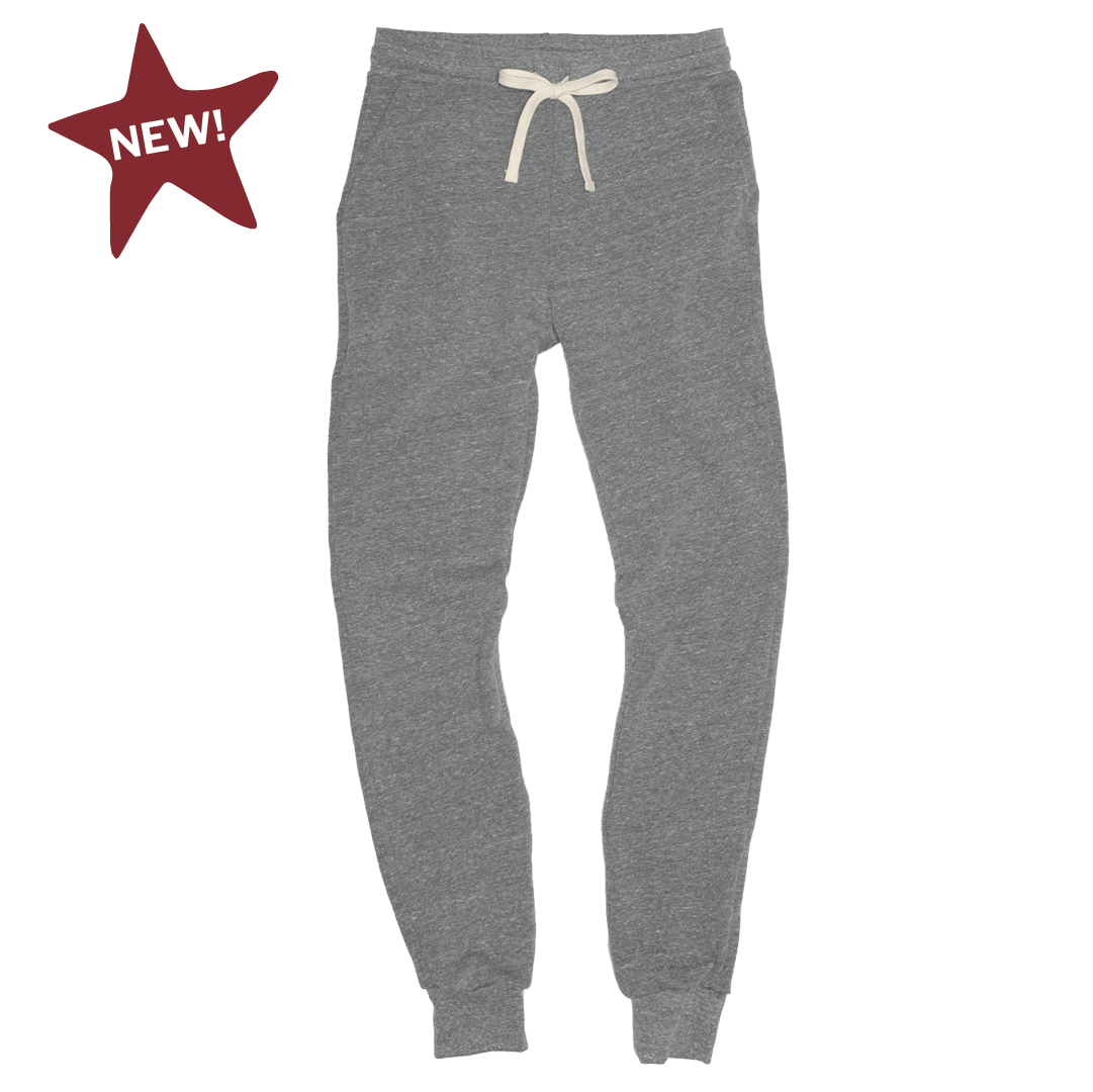 Made In the USA Triblend Fleece Jogger Sweatpant (Heather Gray)