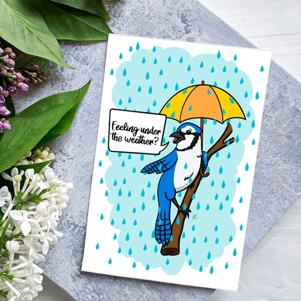 Under the Weather Greeting Card by Prime Retreat