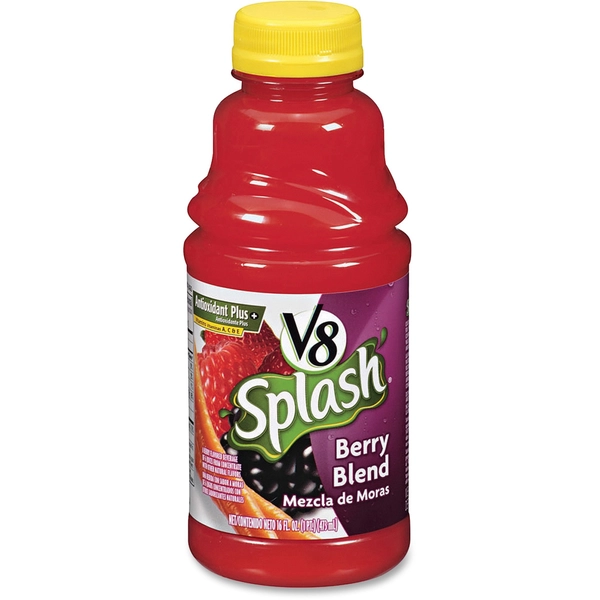 V8 Splash Berry Blend Antioxidant+ Juice - 16 oz - 12/Carton