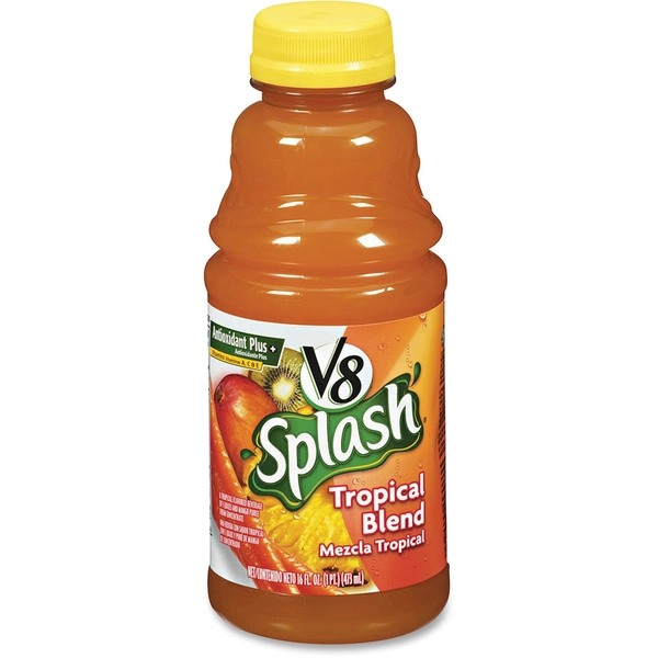 V8 Splash Tropical Blend Juice - 16 fl oz - 12/Carton