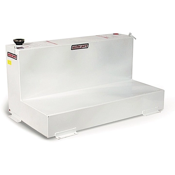 90-Gallon L-Shape Steel Diesel/Hydraulic Transfer Tank, White