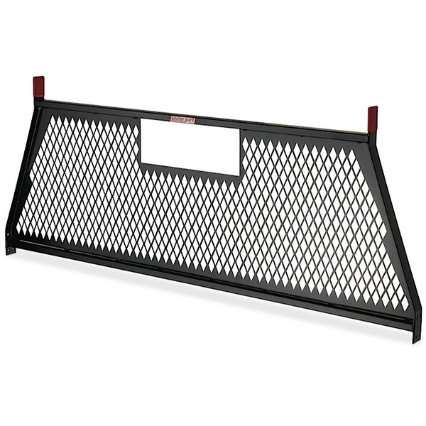 Steel Mesh Headache Rack, Full-Size, Gloss Black