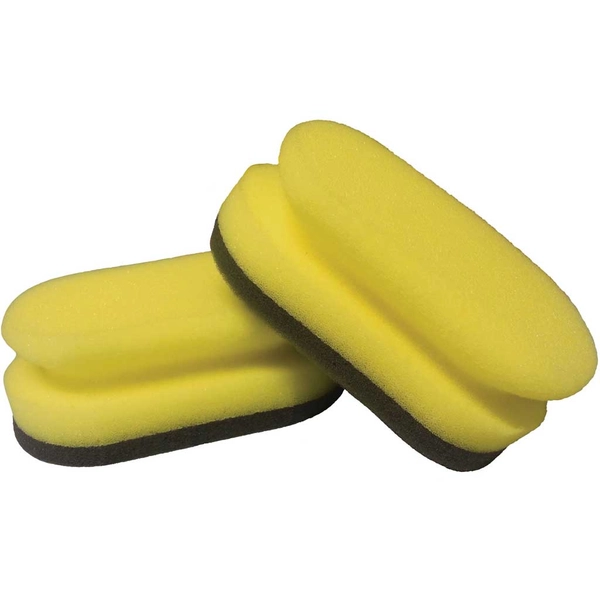 Yellow Foam Detail Hand Pad Set, 2-Pack