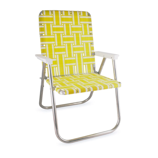 Yellow and White Stripe Classic Chair