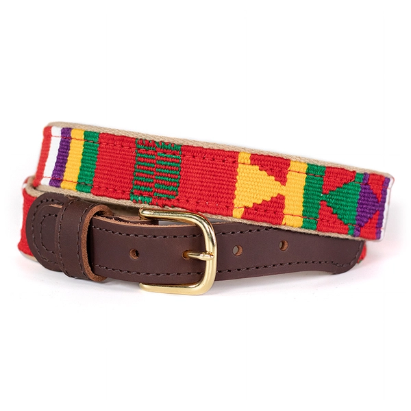 a tail we could wag Cotton and Leather Belt - Toto