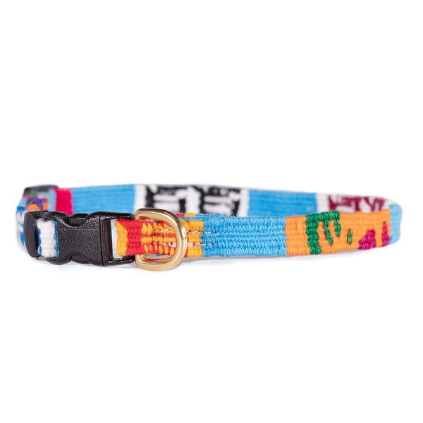 a tail we could wag Side-Release Extra Small Dog or Cat Collar - Antigua
