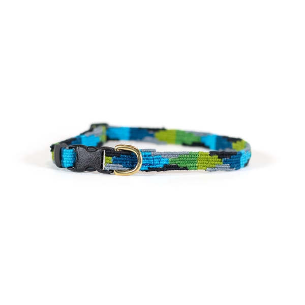 a tail we could wag Side-Release Extra Small Dog or Cat Collar - Argyle