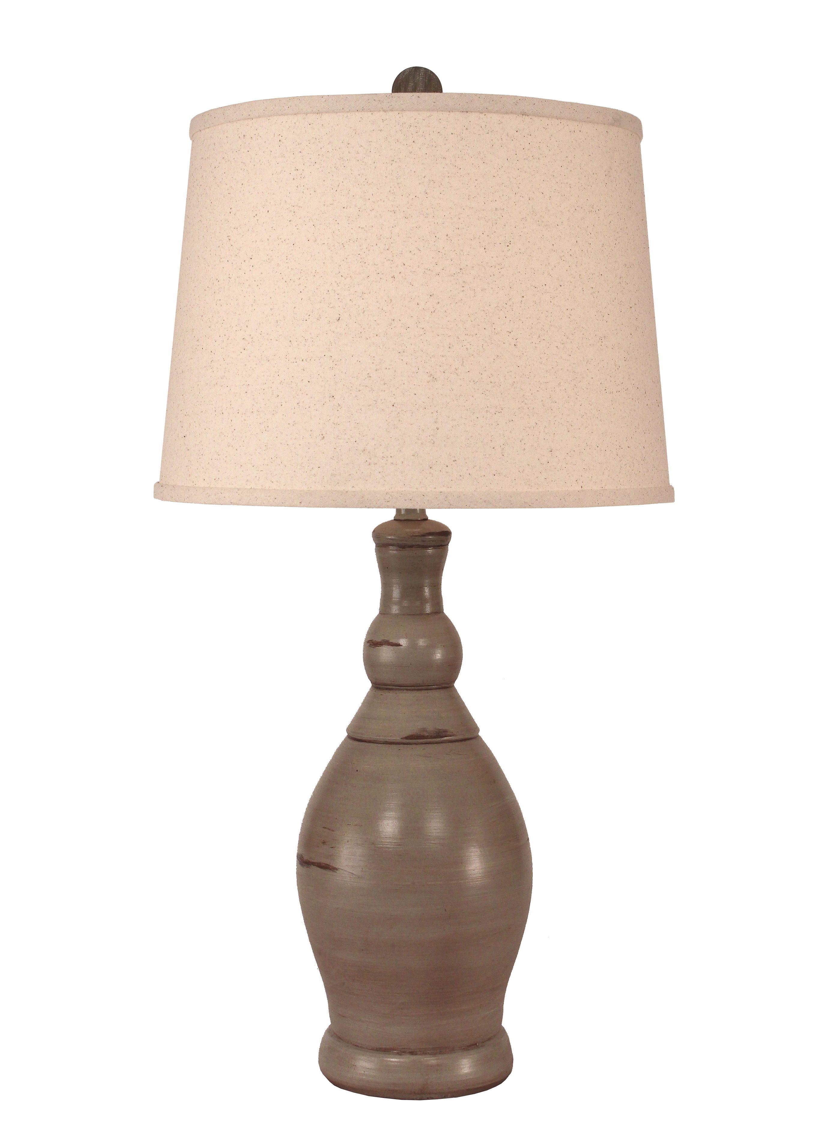 Made In the USA | Oyster Shell Slender Neck Casual Table Lamp