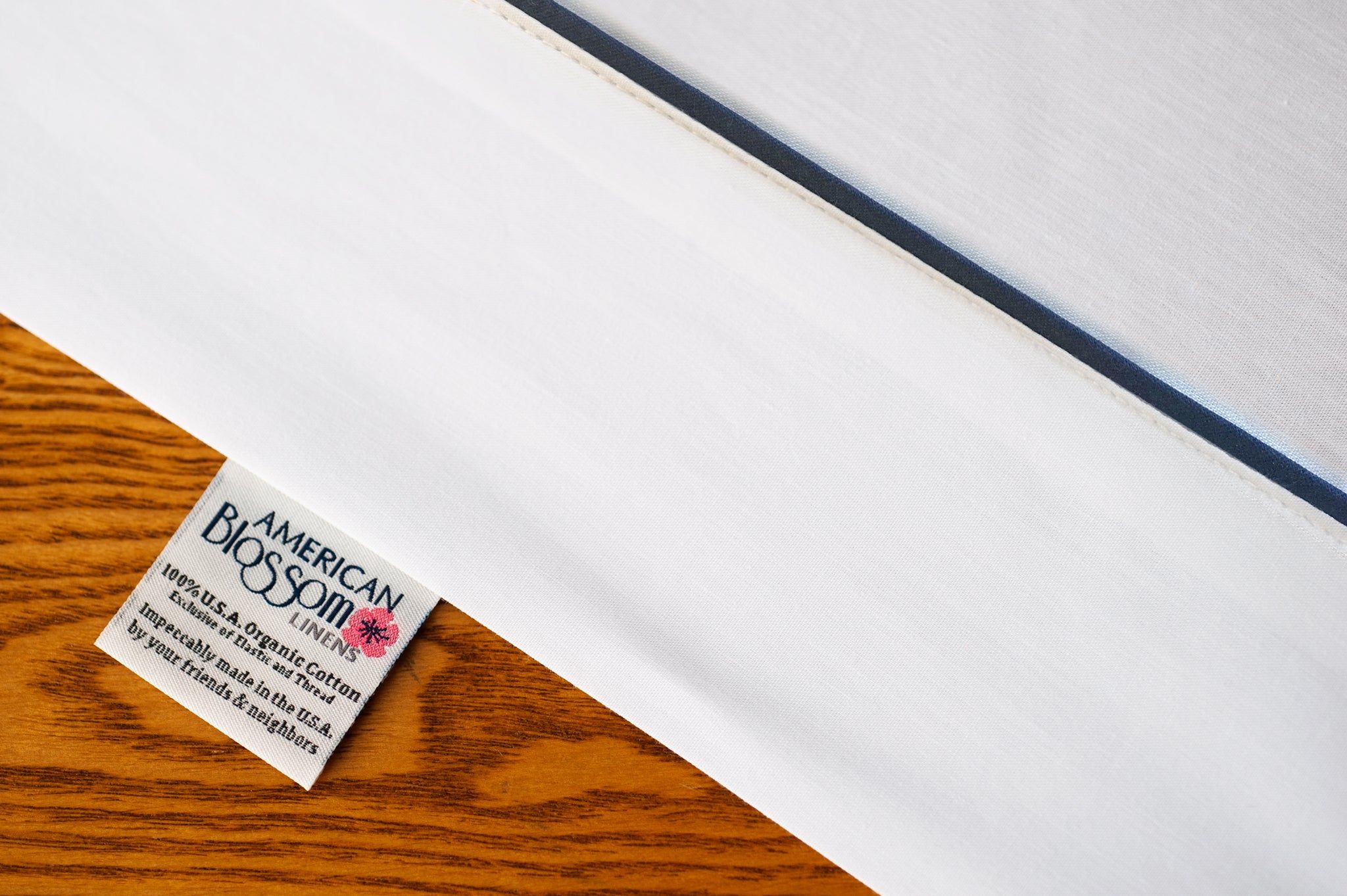 Classic American Made Organic Cotton Sheets with Piping